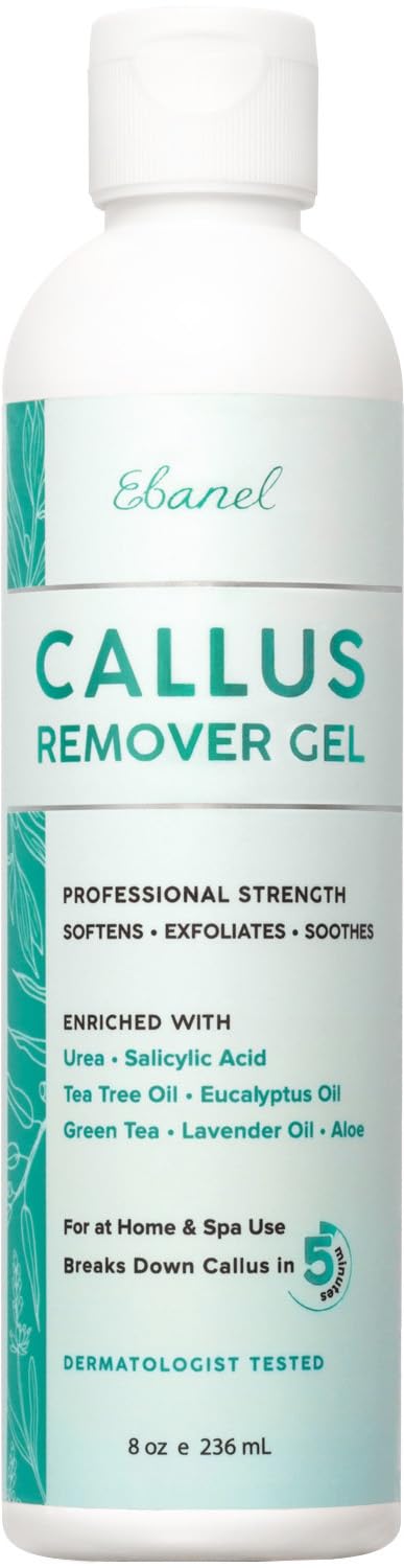 Ebanel Professional Callus Remover for Feet with Urea, Epsom Salt, Salicylic Acid, Tea Tree Oil, Glycolic Acid, Lavender, Heel F