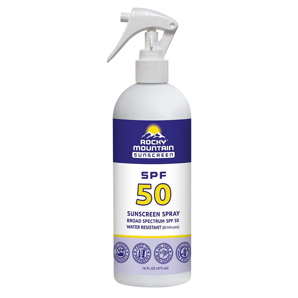 Rocky Mountain Sunscreen SPF 50 Liquid Spray | Broad Spectrum UVA/UVB Protection | Hawaii 104 Reef Act Compliant (Oxybenzone & O