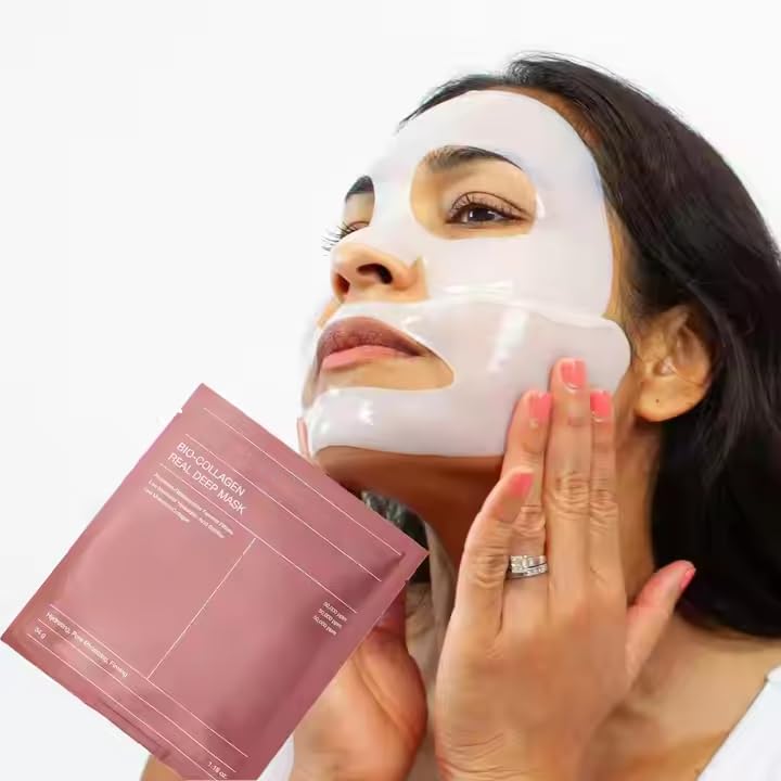 Tap2Kaart BioCollagen Overnight Face Mask | Korean Glass Skin Hydrogel Mask For Deep Hydration, Pigmentation, AntiAging & Pore