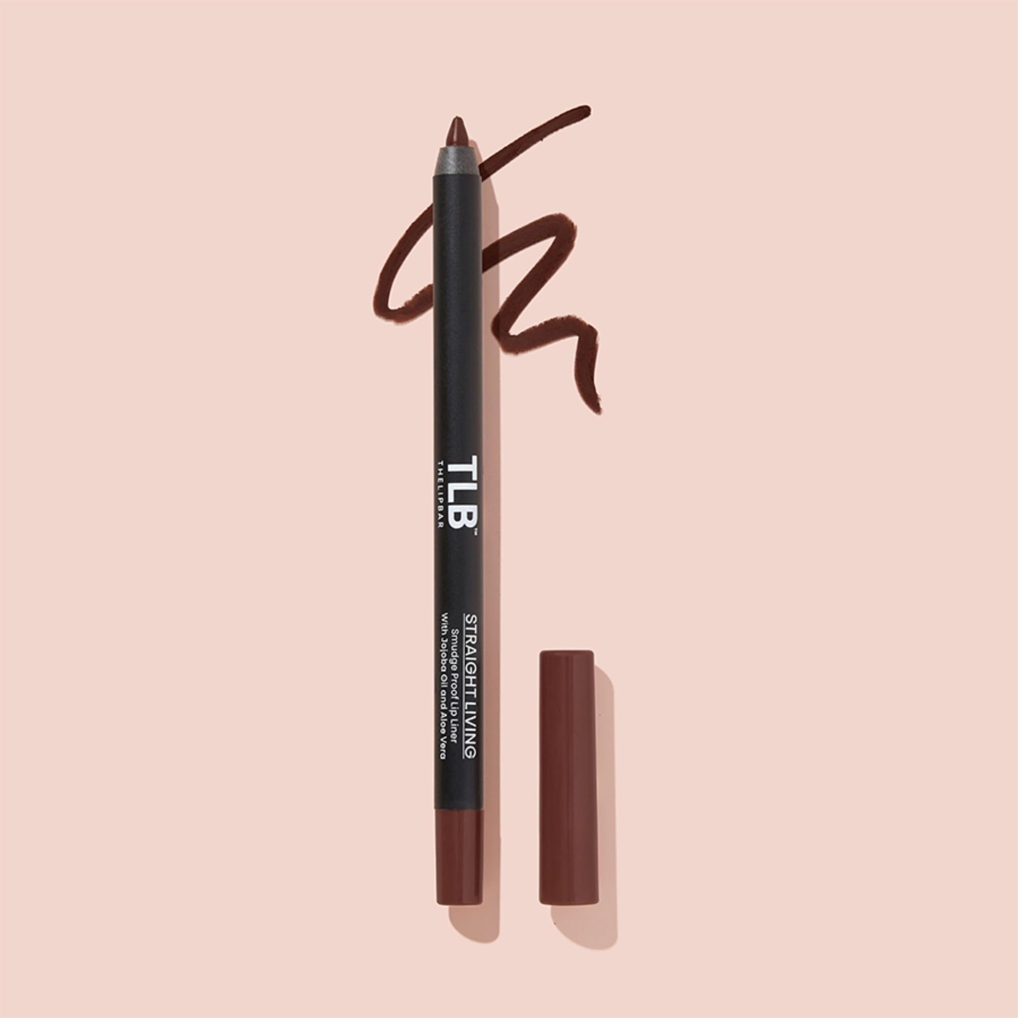The Lip Bar | Straight Line Lip Liner | Vegan & Cruelty Free | Straight Living - Deep Brown