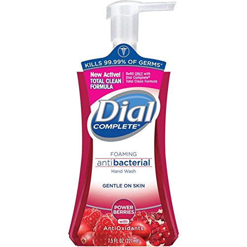Dial Professional 03016Ct Antimicrobial Foaming Hand Soap Power Berries 7.5 Oz Pump Bottle 8/Carton