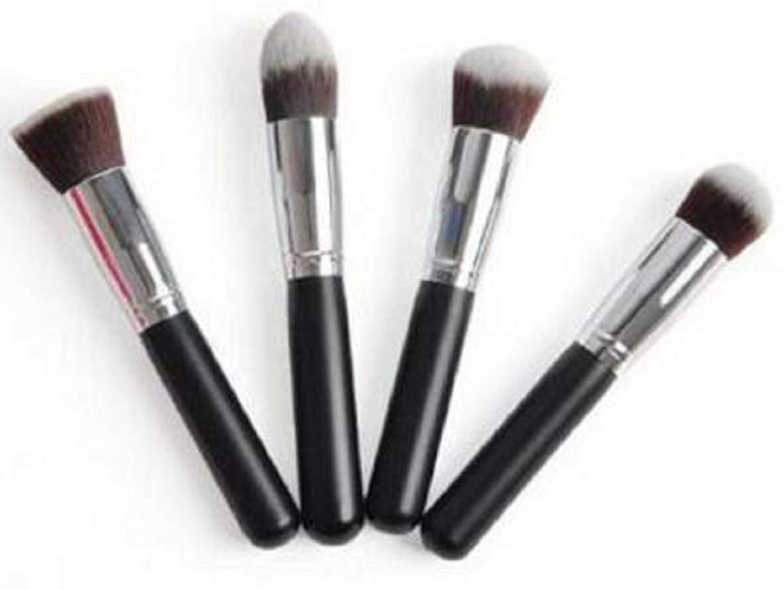 Angelie 4 Piece Foundation Makeup Brush Set (Black)