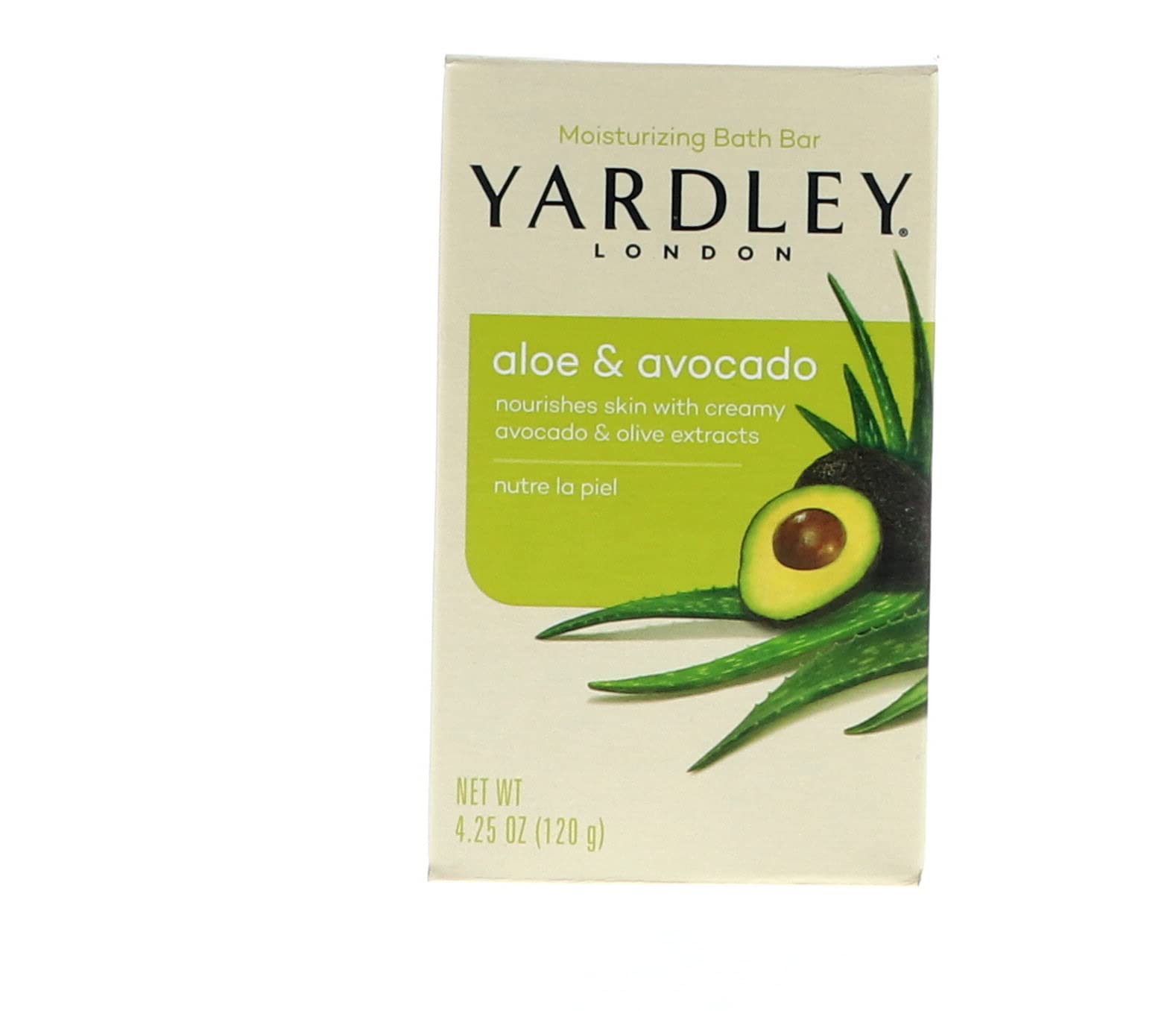 Yardley Bar Soap, Botanical Aloe & Avocado, 4.0 Ounce (Pack of 7)