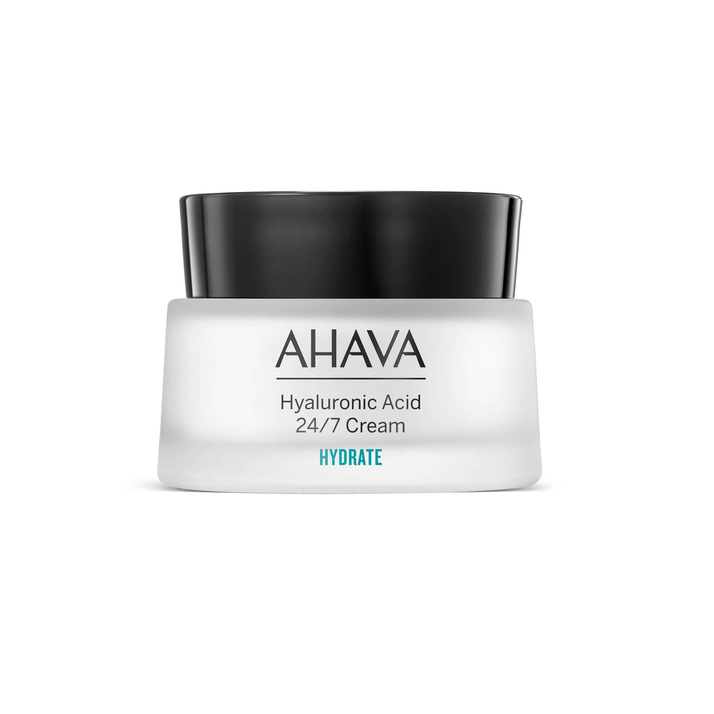 AHAVA Hyaluronic Acid 24/7 Cream - Long-lasting hydration from inside & out, boosts hydration, softening & refining skin's textu