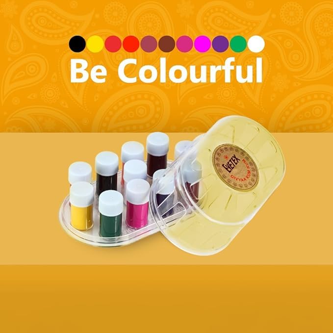 Liquid Kumkum Bindi: 11 Color 1.5gm Each - Eyetex Divyaa Kumkum