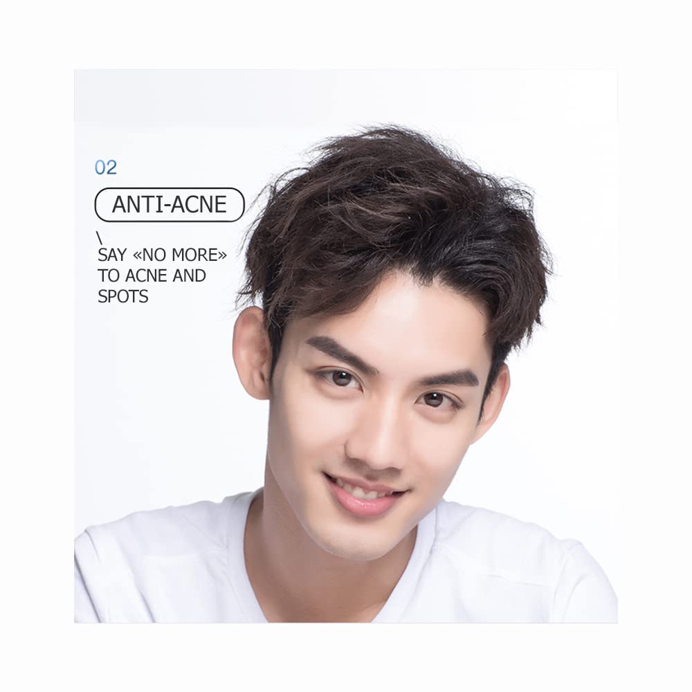 VENZEN Men Control Oil Facial Cleanser Cream Moisturizing Dry Skin Purify Smooth Toner Anti-Acne Anti-Aging 50g/1.76oz