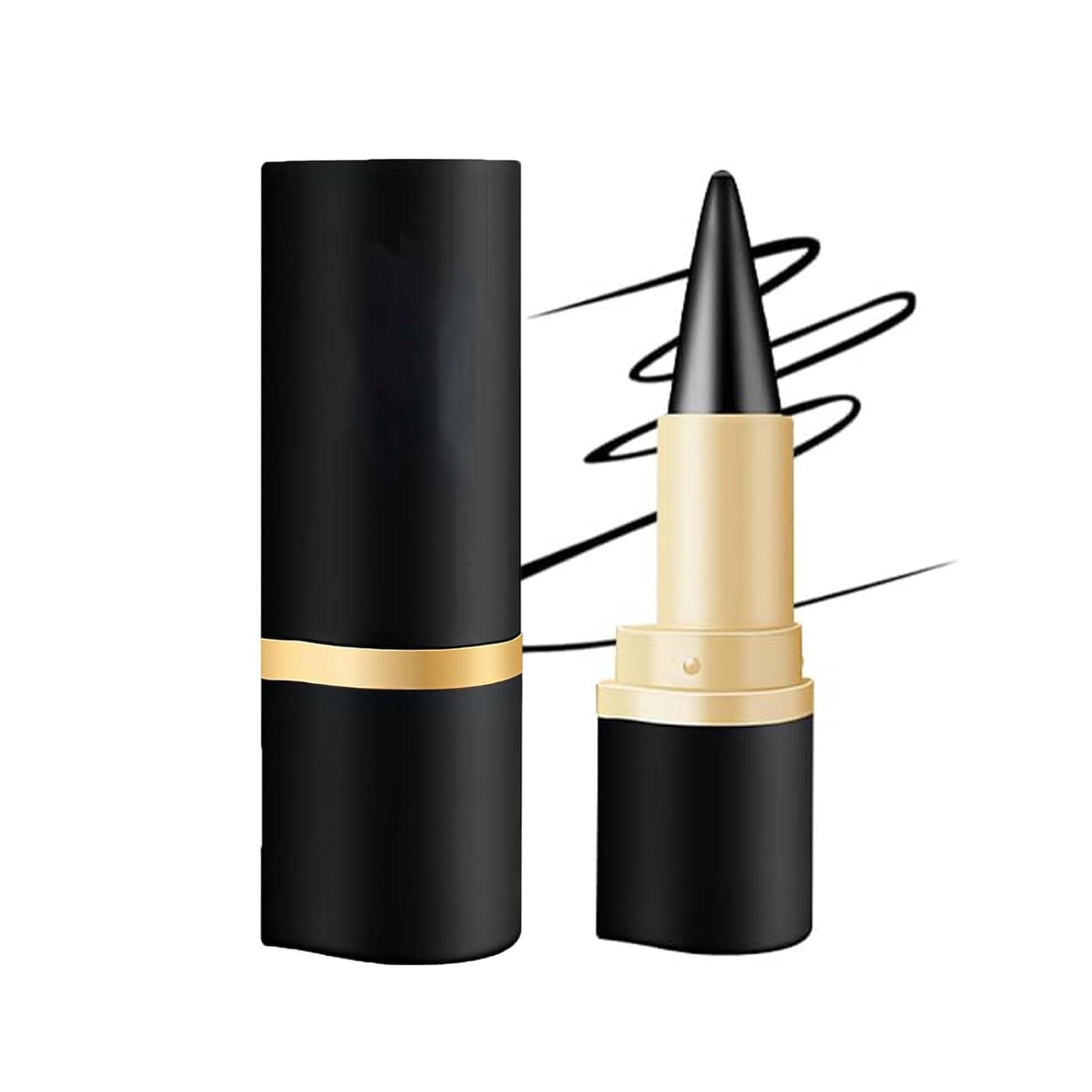 Gel Eyeliner Pencil Black | Waterproof Smudge Proof Eye Liner Pen | Quick Drying Long Lasting Kajal | Smooth Creamy Crayon For S