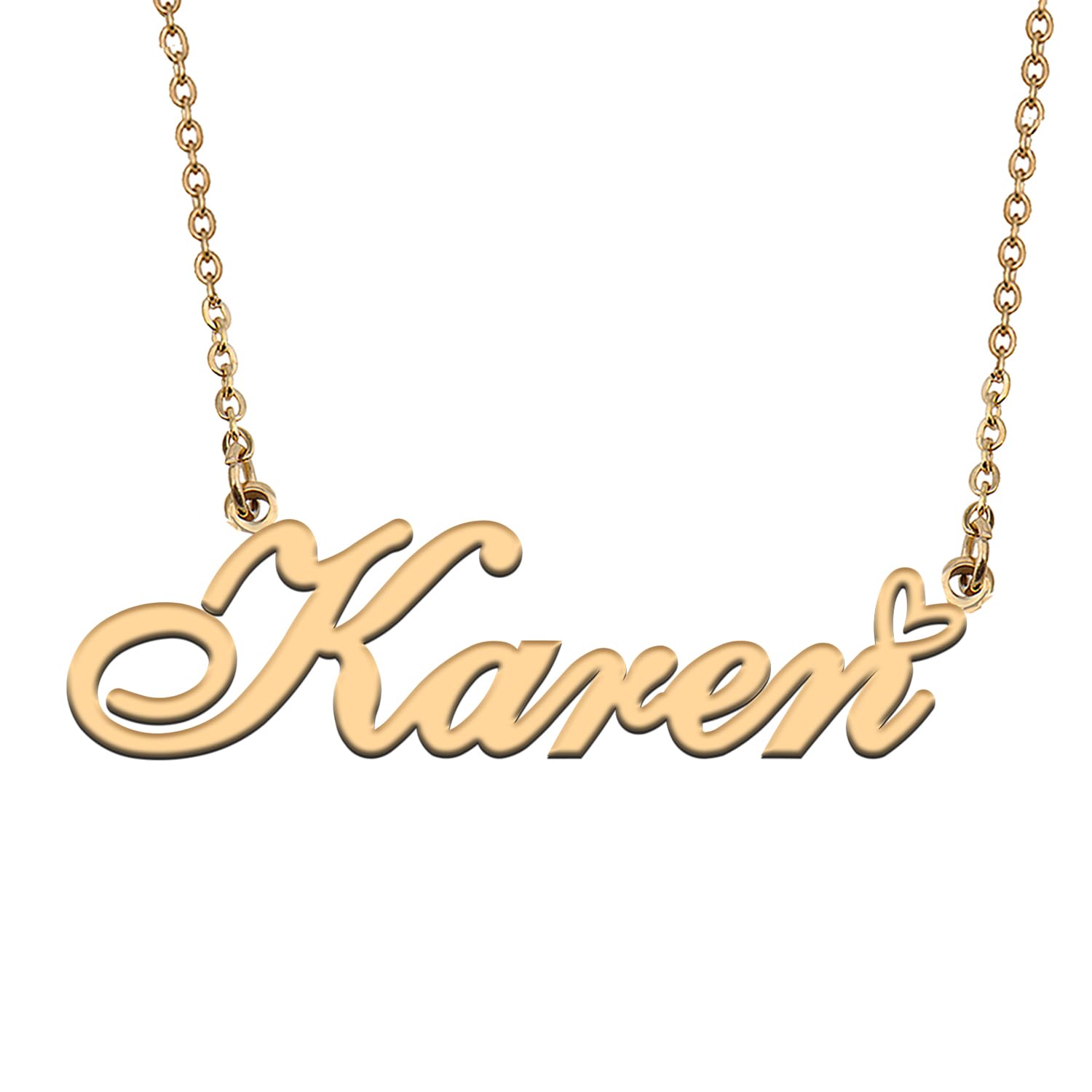 HUAN XUN Dainty Customized Name Pendant Karen Personalized Name Necklace Jewelry Best Friends Birthday Gifts