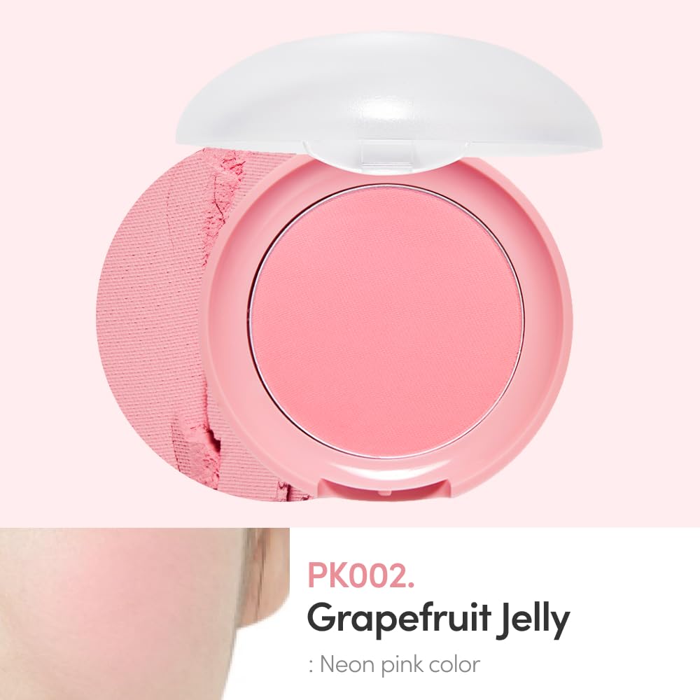 Etude Lovely Cookie Blusher #Pk002 Grapefruit Jelly 4G | Glowing & Natural Powder Blush With Long-Lasting Sebum Control | Easy A