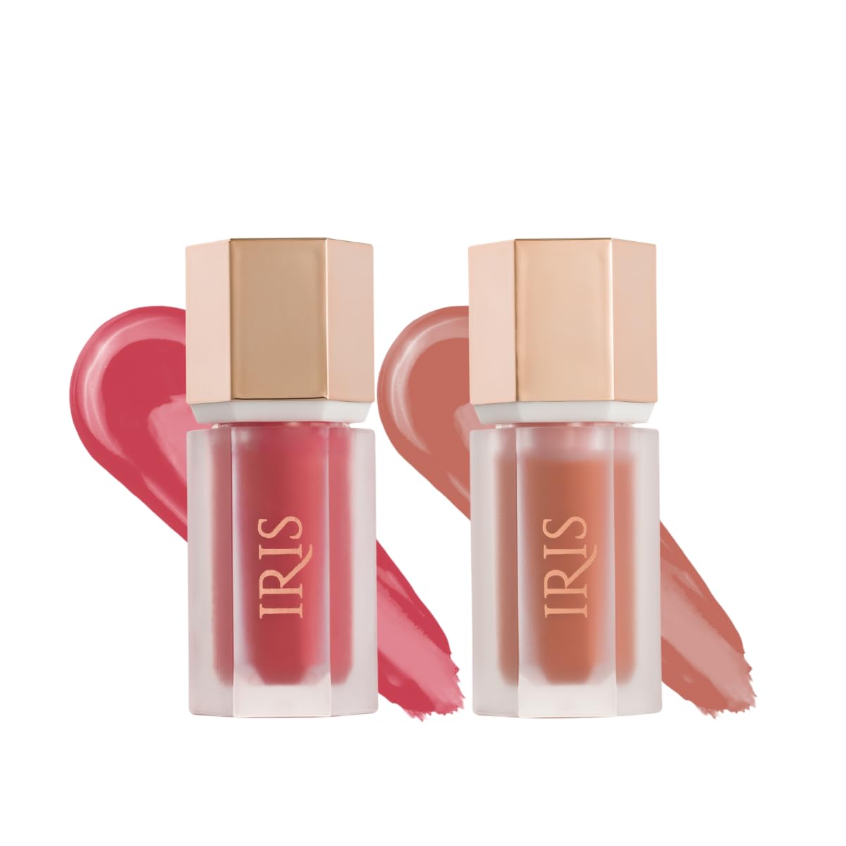 Iris Cosmetics Liquid Blush Duo, Blendable, Buildable, Highly Pigmented, Vitamin E, SheS All That & SheS Sunkissed, 7Ml X2