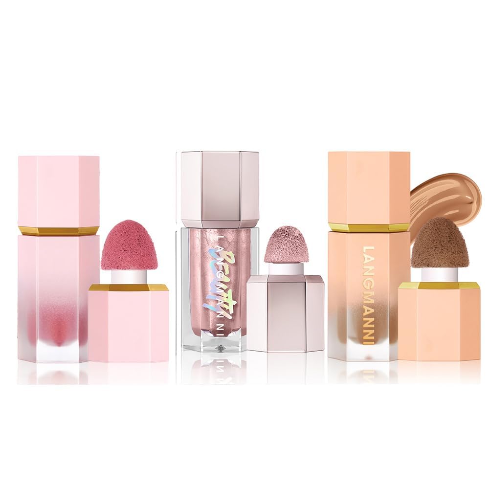 Urqt Highly Pigmented Liquid Contour - Built-In Sponge Tip Sculpted Complexion Wand Contour Long Lasting Natural Buildable Highl