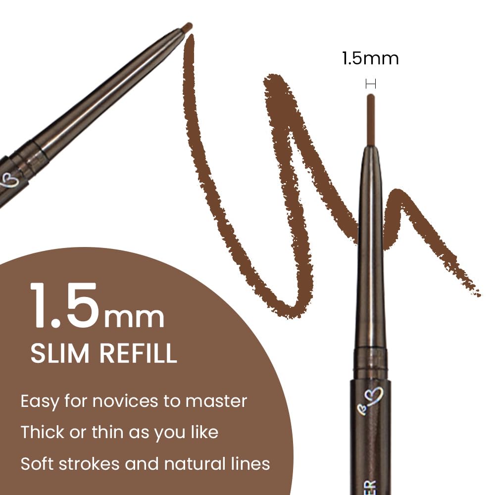 Kaely 1.5Mm Skinny Gel Eyeliner Pencil,Brown Cat Eye Liner Makeup Pen,Cream Smooth Eyeliner Crayon,Delineador De Ojos Contra El