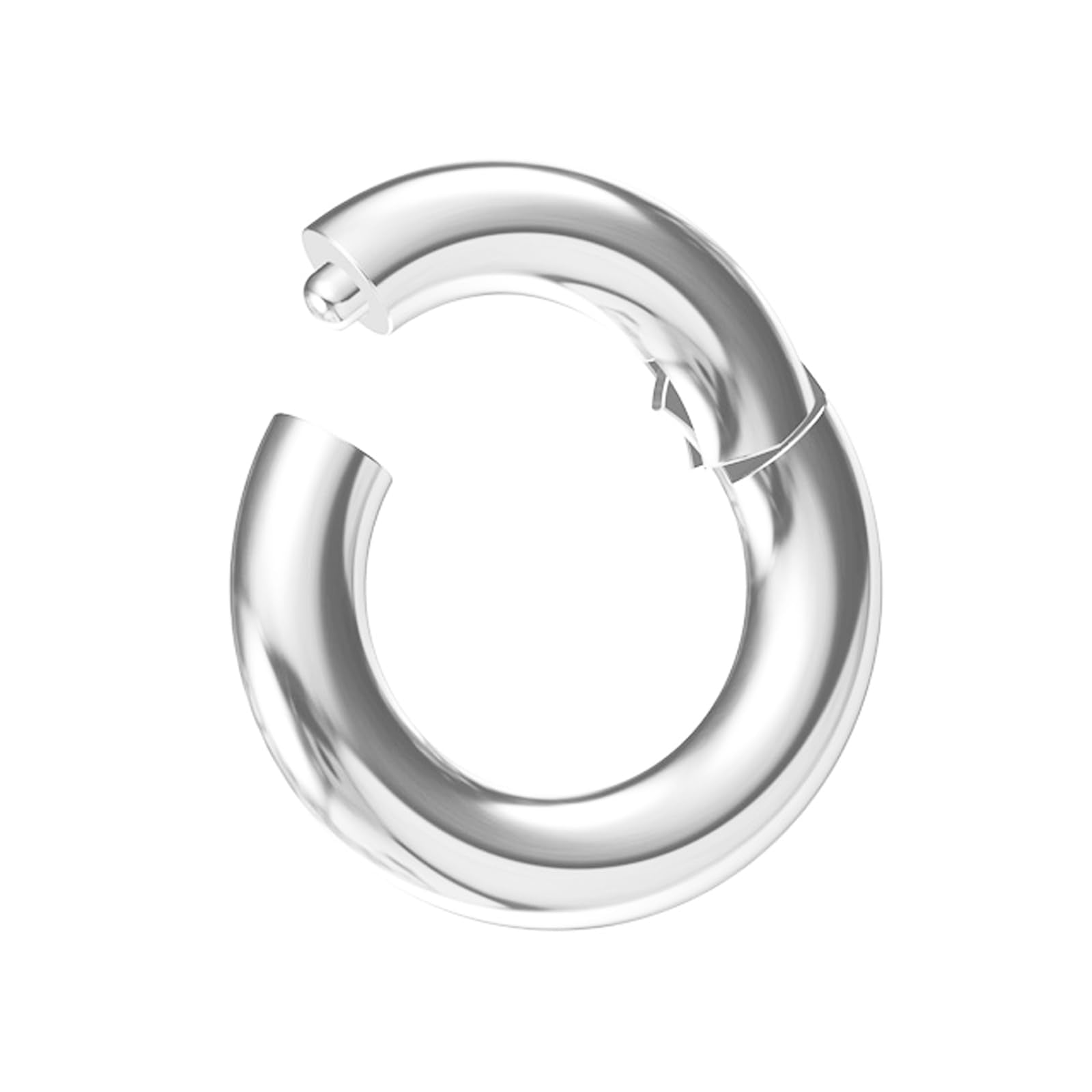 NewkeepsR 4G  10mm Steel Clicker Septum Ring, Large Gauge Nose Septum Hinged Eearring Seamless Hoop Jewelry