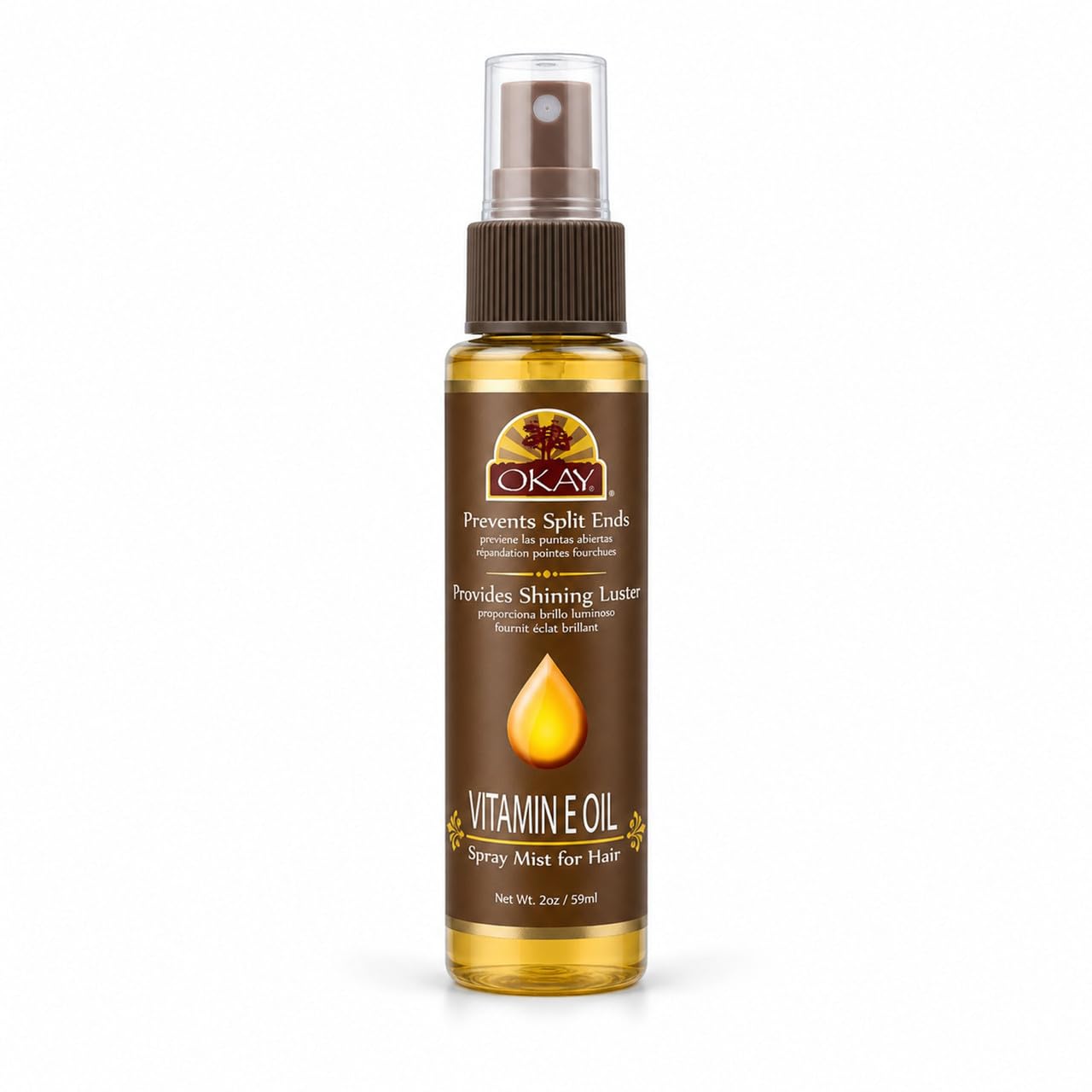 Vitamin E Spray Mist Oil For Hair Helps Prevents Split Ends Repairs Damage Caused By Heat And Chemical Treatment Paraben Free Fo