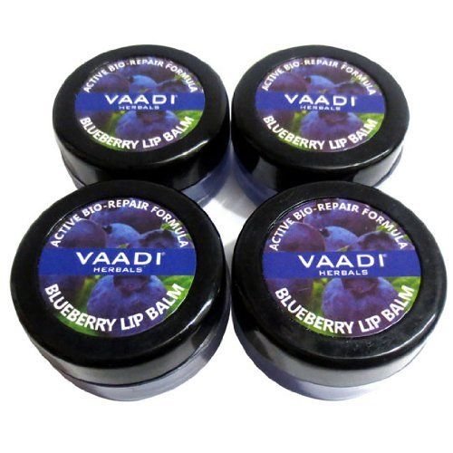 Vaadi Herbals Vaadi Value Pack Of 4 Lip Balm  Blueberry (4 X 10 Gms) Fast Shipping