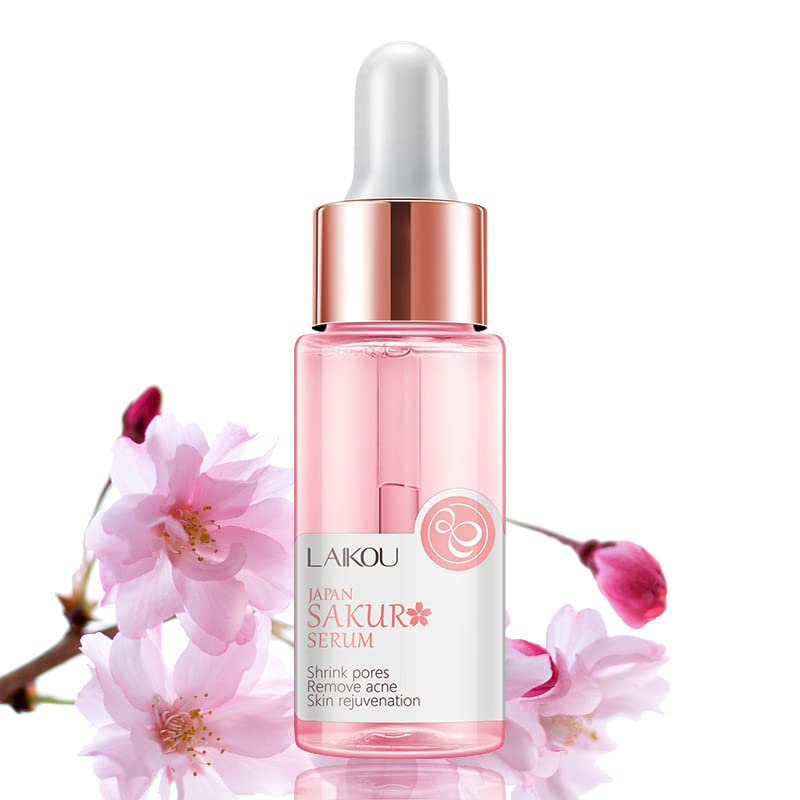 AKARY Sakura Face Fluid Essence Moisturizing Skin Shining Cherry Blossom Hyaluronic Acid Serum Essence Shrink Pores Tightening S