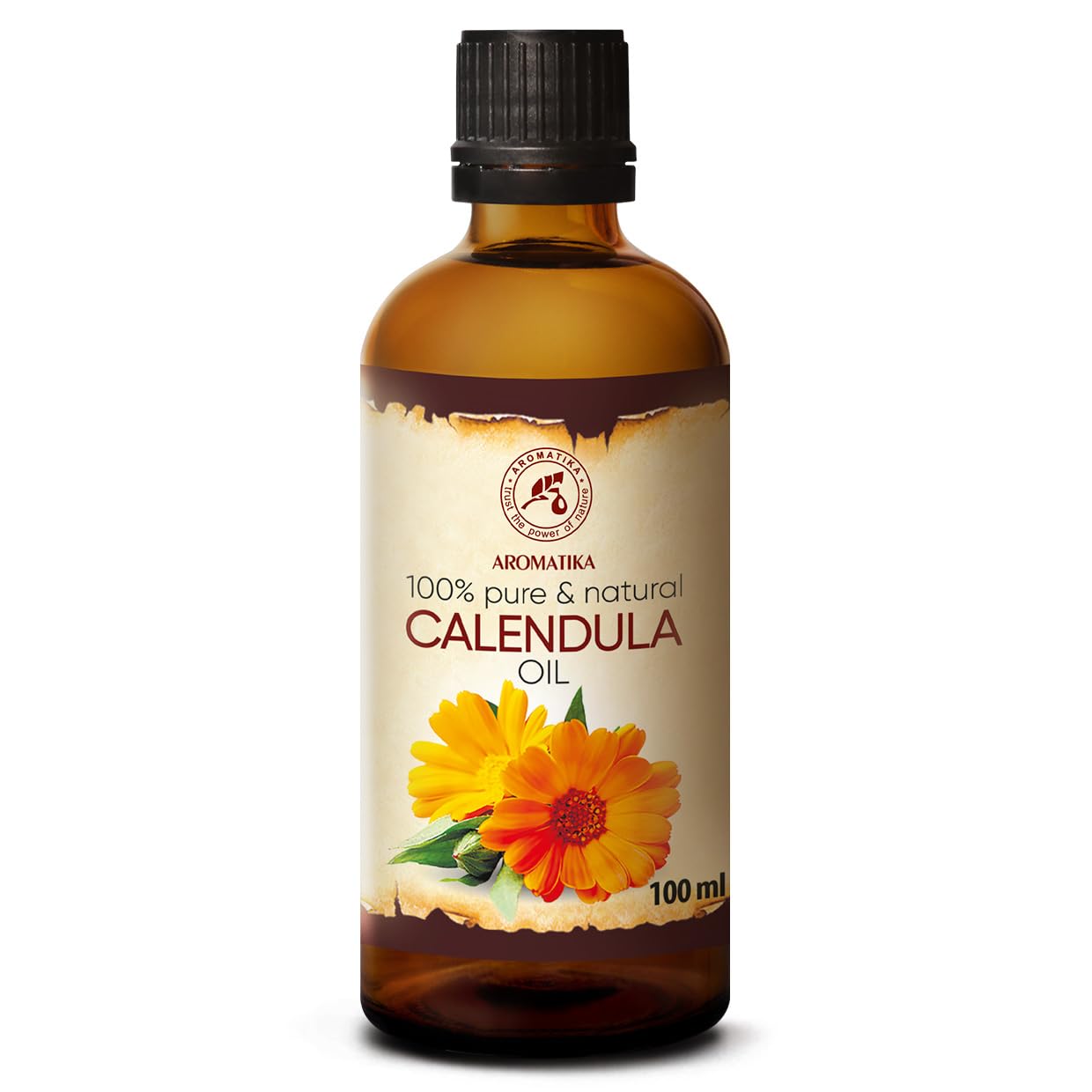 Calendula Oil 3.4 Fl Oz (100ml) - Calendula Officinalis Flower Extract - Infused - Almond Oil Base - 100% Pure & Natural - Marig