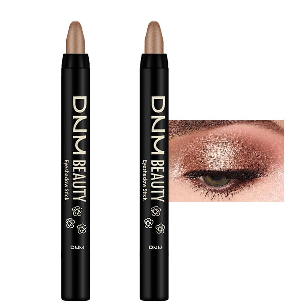 Evpct 2Pcs Cream Eyeshadow Sticks Set For Eyes Waterproof, Bronze Shimmer Matte Eye Shadow Stick Pencil Pen Bulk Sombras En Crem