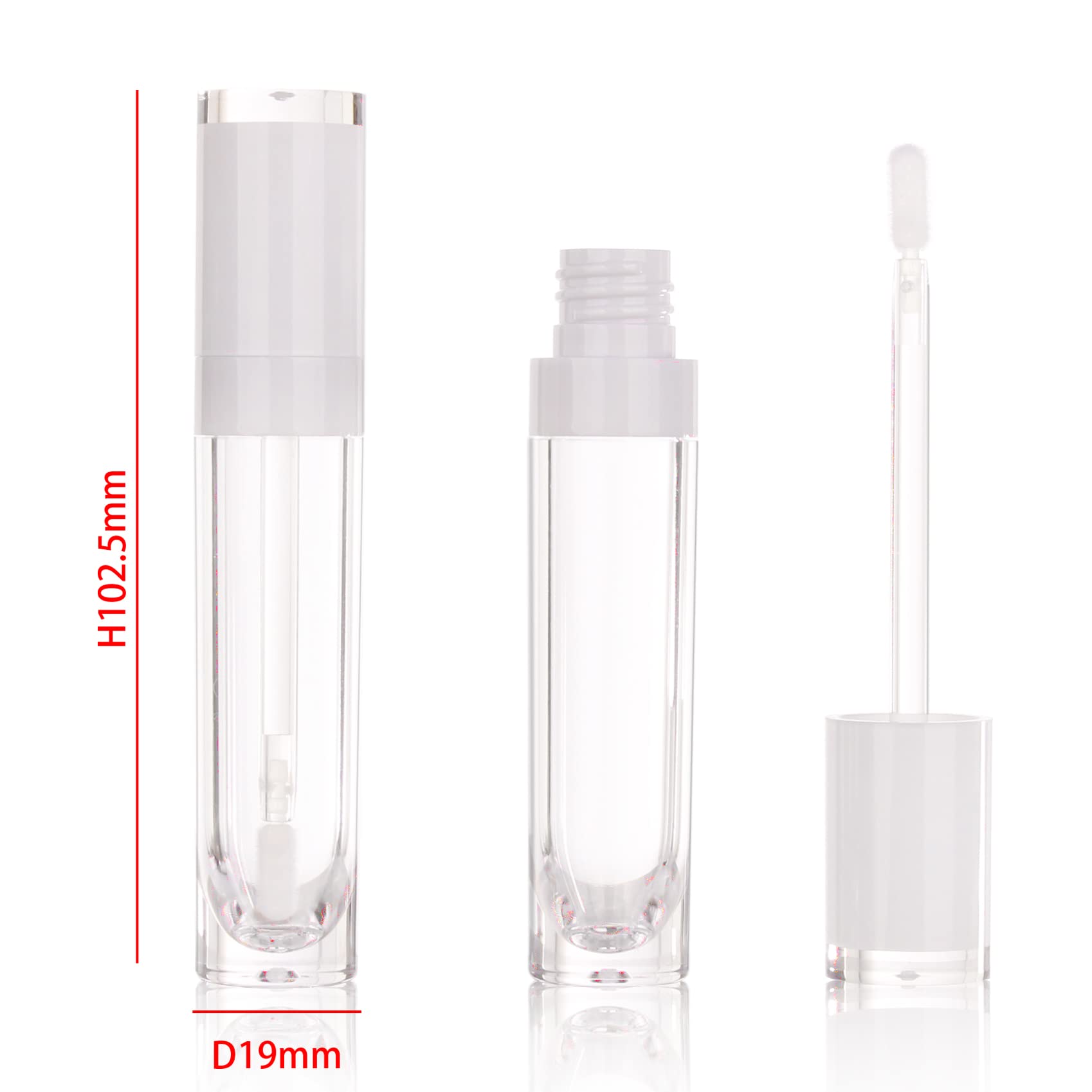 Cosidea 26 Pcs Refillable Empty 8Ml Lip Gloss Tubes With Clear Wand