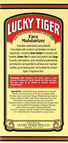 Lucky Tiger Premium Facial Moisturizer, 3.5 Ounce