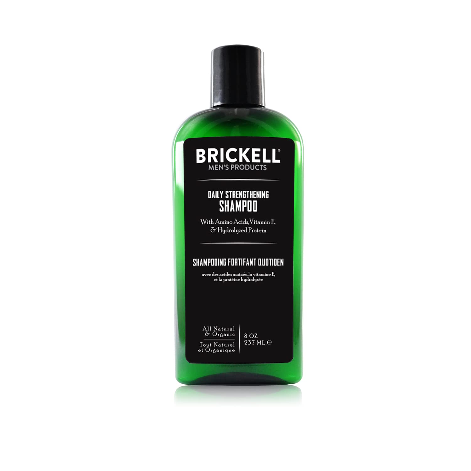 Brickell Men's Products Daily Strengthening Shampoo for Men, Natural and Organic Featuring Mint and Tea Tree Oil To Soothe Dry a