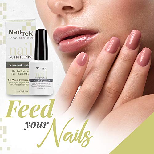 Nail Tek Nail Nutritionist, Keratin Enriched Nail Treatment Oil for Weak and Damaged Nails, 05 oz, 1-Pack