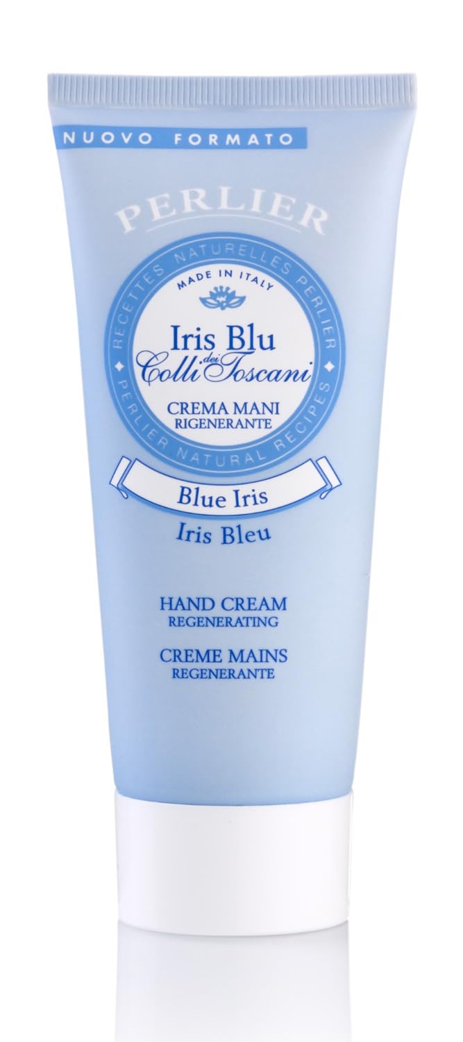 Perlier:Iris Blu dei Colli Toscani Regenerating Hand Cream, Blue Iris Scent - 3.3 Fluid Ounces (100mL) Tube [ Italian Import ]