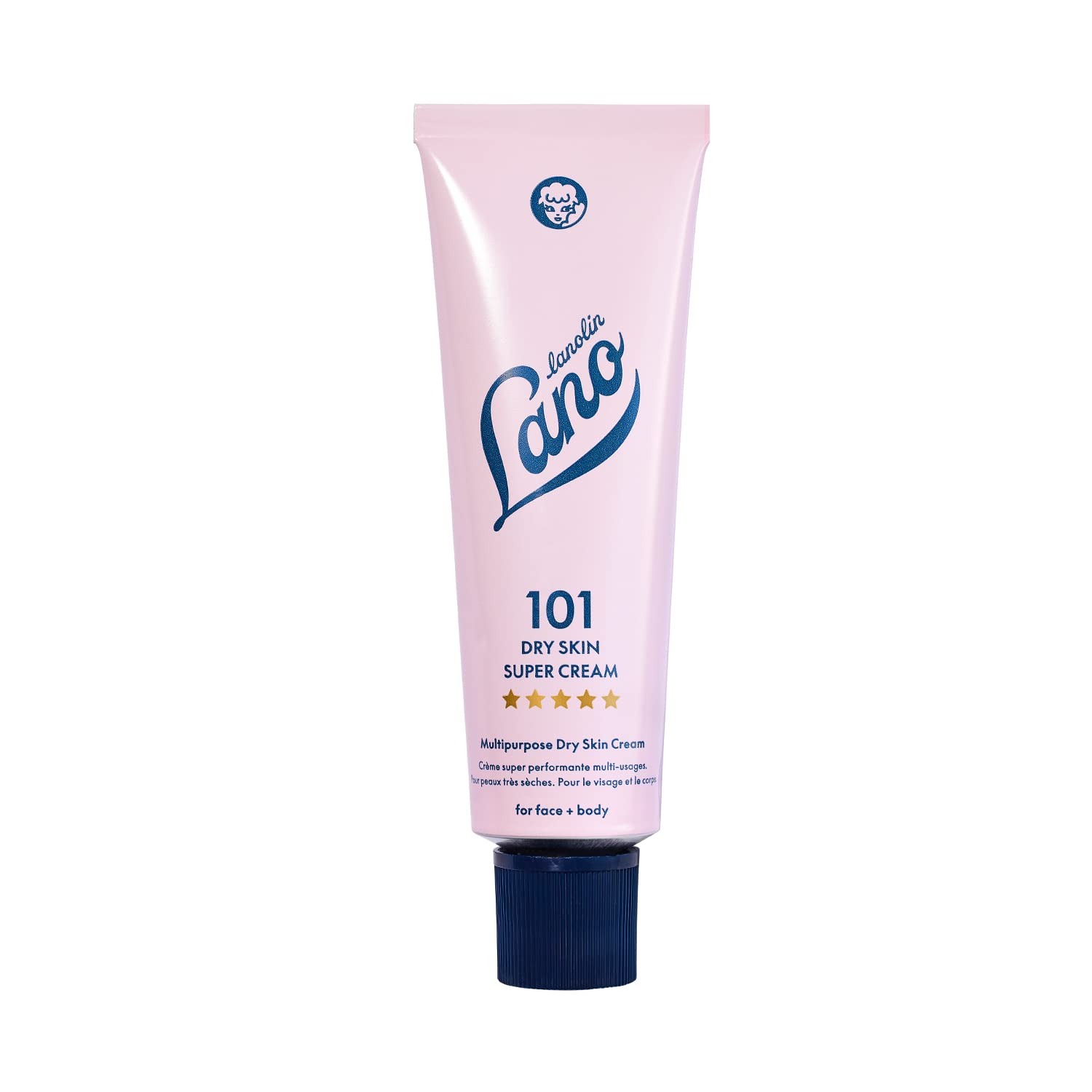 Lanolips 101 Dry Skin Super Cream - Body Cream & Face Moisturizer - Whipped Body Butter for Dry Skin - Triple Lanolin, Sweet Alm