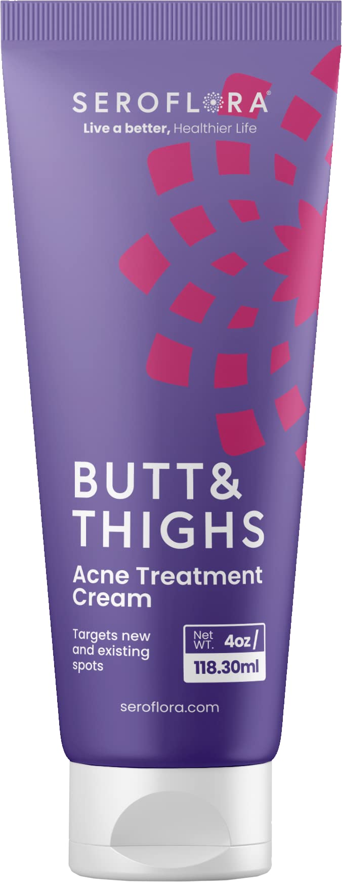 Seroflora Butt & Thighs Acne Treatment Cream - Butt Acne Clearing Cream for Pimples, Zits, Razor Bumps, Dark Spots - Acne Cleari