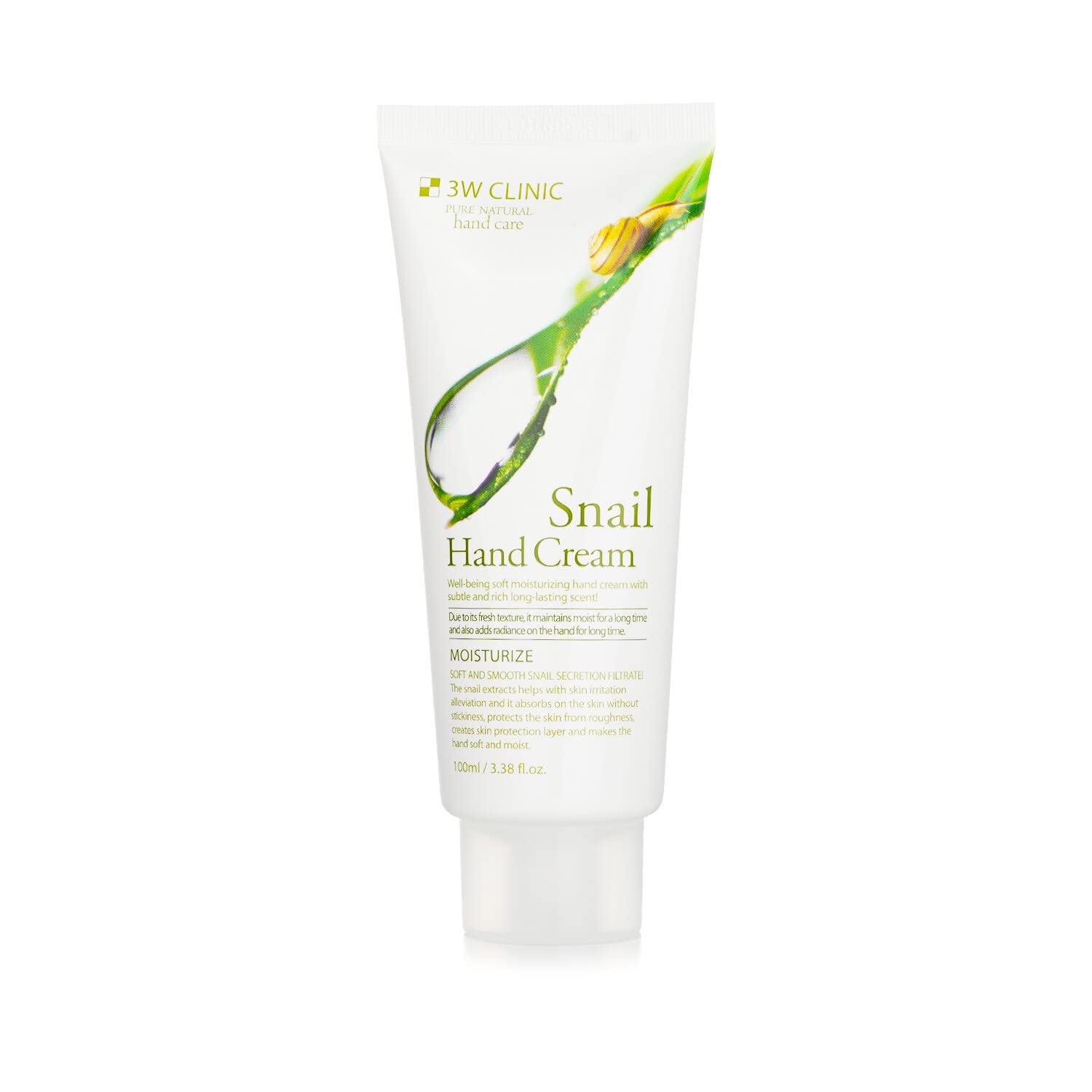 3W Clinic Hand Cream, Snail, 3.38 Ounce