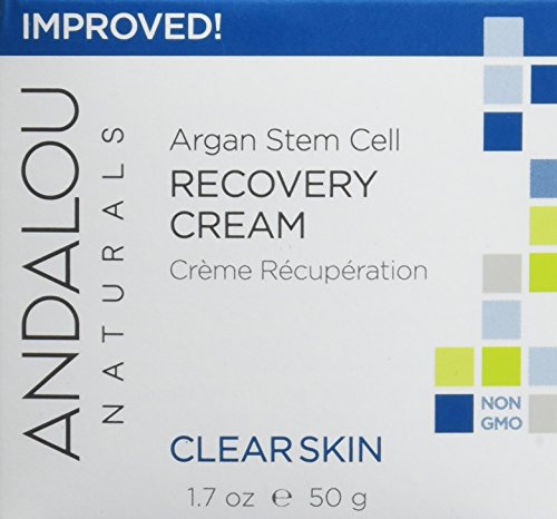 Andalou Naturals Argan Stem Cell Recovery Cream Oz For Oily Or Overreactive Skin Helps Clarify Cleanse Pores For Glowing Skin, A