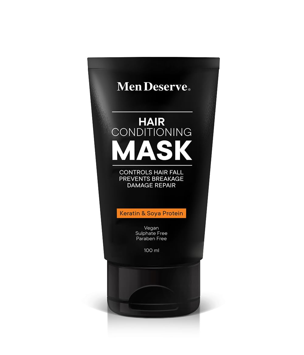 MenS Hair Conditioning Mask With Keratin And Soya Protein, 250Ml, For Hair Fall Control And Strength