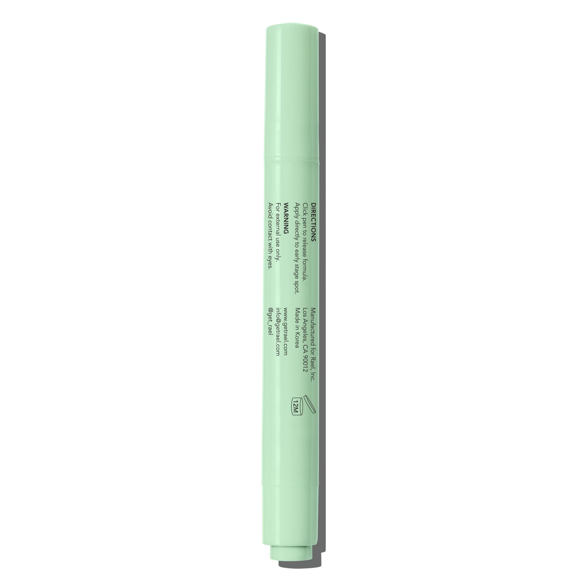 Rael Acne Spot Treatment, Miracle Clear Soothing Spot Gel Pen - Acne Gel, Pimple And Blemish Treatment, Korean Skincare, For Ear