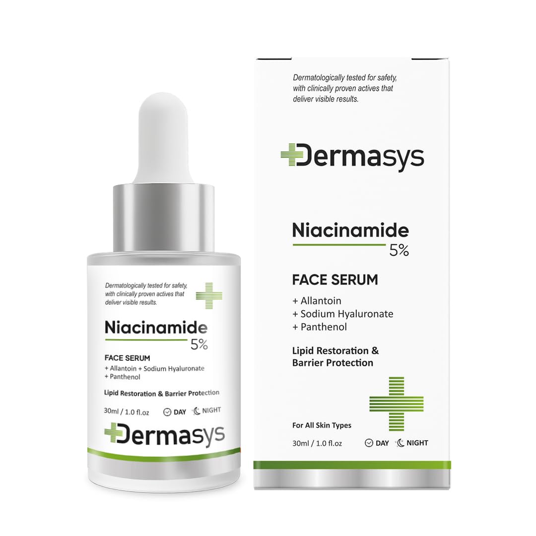 Dermasys 5% Niacinamide Face Serum For Oil Control, Pore Minimizing & Skin Soothing | With Allantoin & Hyaluronic Acid | Brighte