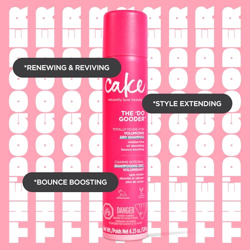 Cake Beauty Volumizing Dry Shampoo, The Do Gooder - Absorbs Oil, Adds Volume, Refreshes Hair - Residue Free - With Cornstarch -