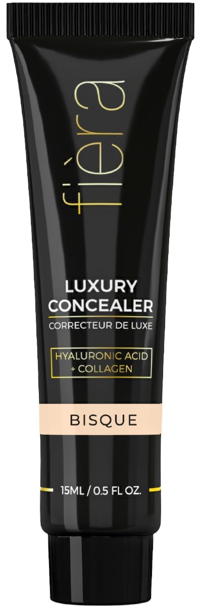 Fira Luxury Concealer with Anti-Aging - All Day Coverage for Dark Circles, Fine Lines, Wrinkles & Spots - Bisque, 0.5 Ounce