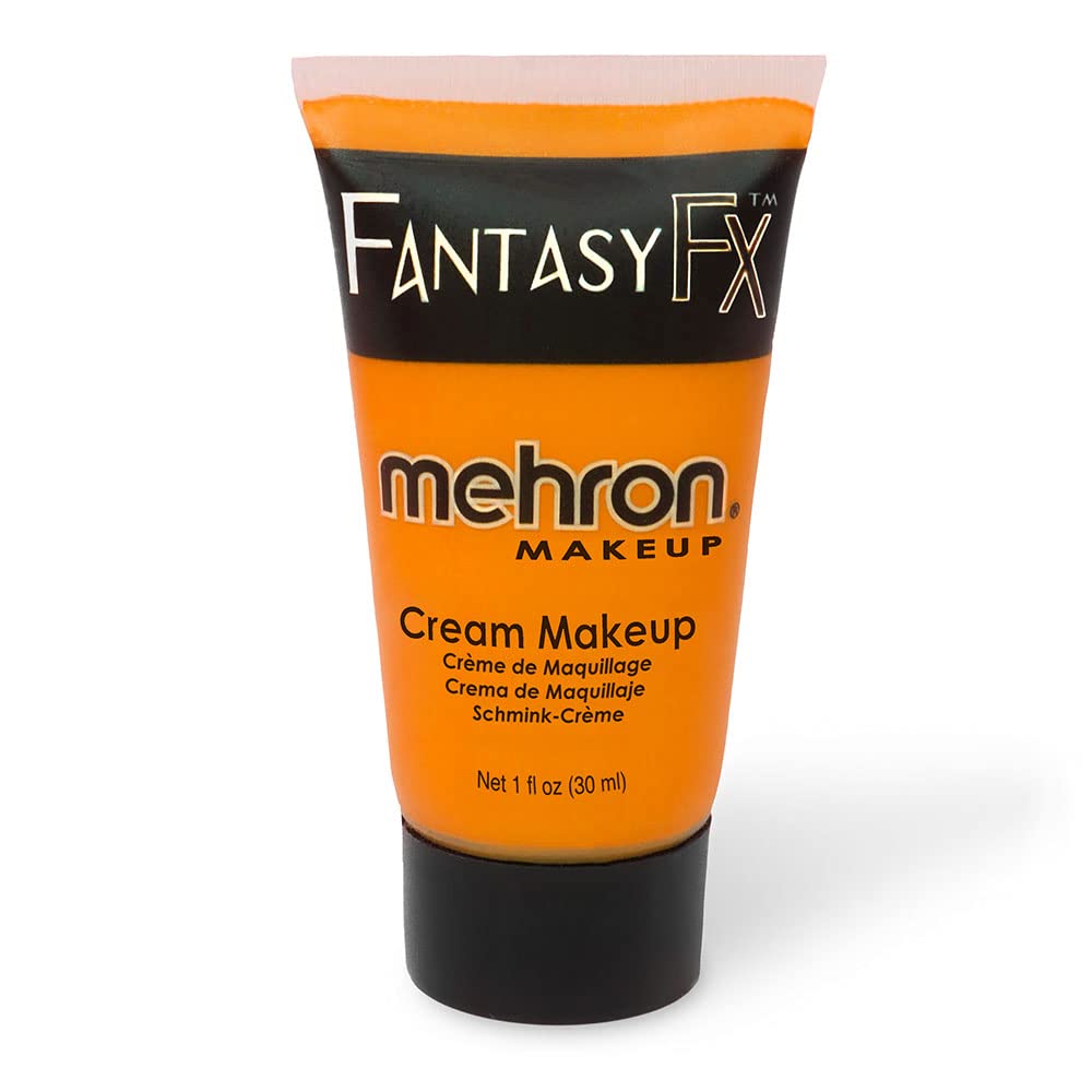 Mehron Makeup Fantasy Fx Cream Makeup | Water Based Halloween Makeup | Orange Face Paint & Body Paint For Adults 1 Fl Oz (30Ml)