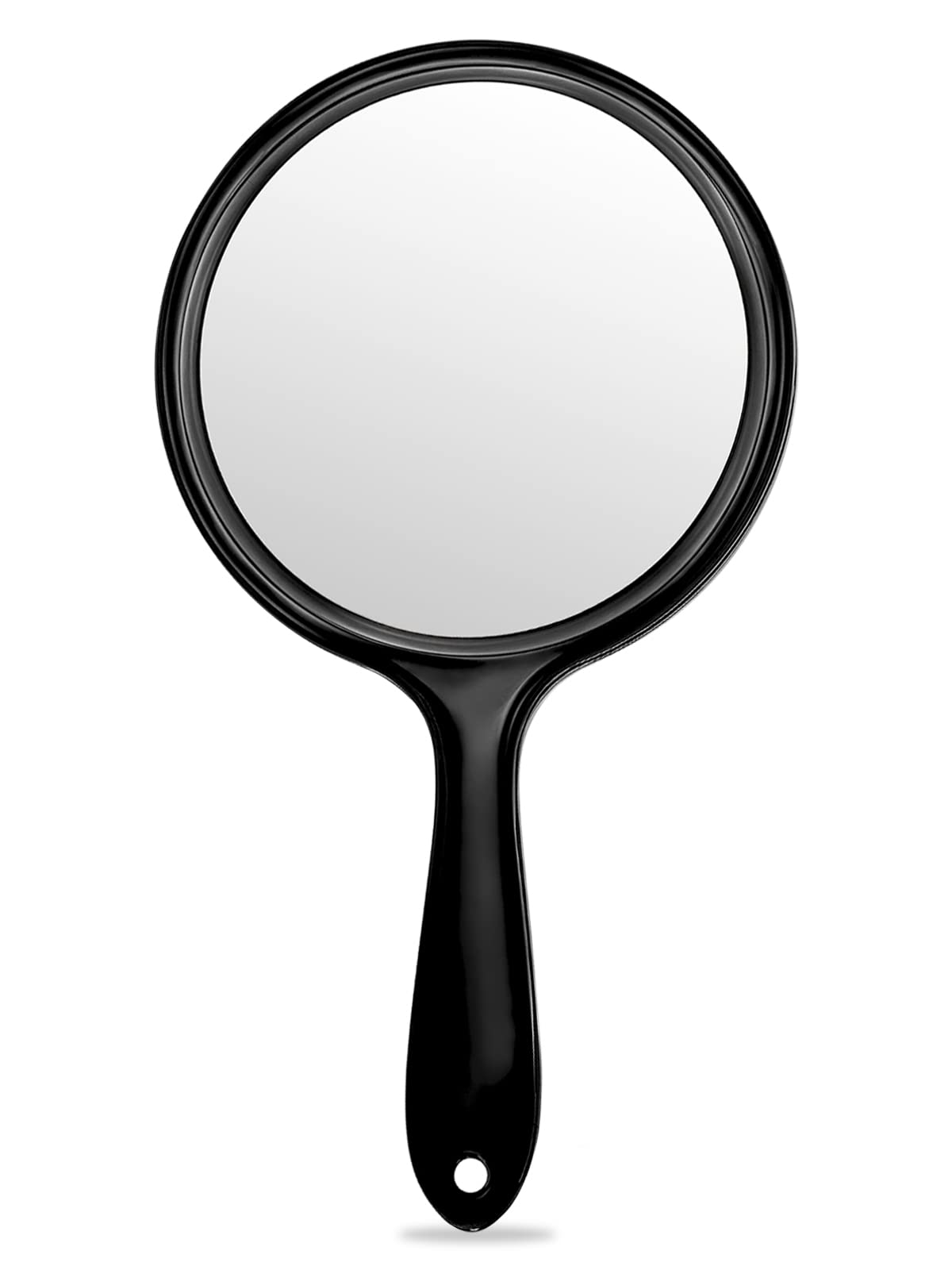 OMIRO Hand Mirror, Double-Sided Handheld Mirror 1X/3X Magnifying Mirror with Handle, Pack of 1 (Transparent Black)