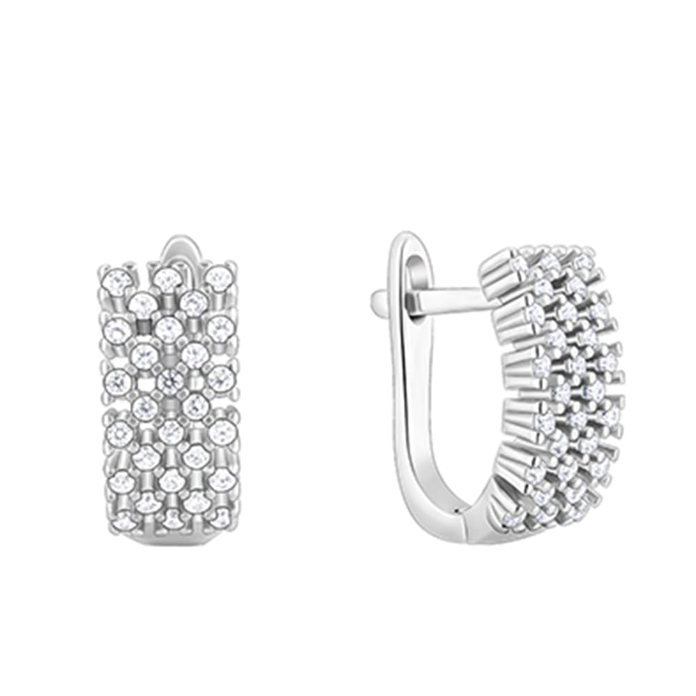 Giva 925 Silver Sparkling Shine Hoop Earrings| Gifts For Girlfriend, Gift For Women & Girls | With Certificate Of Authenticity A
