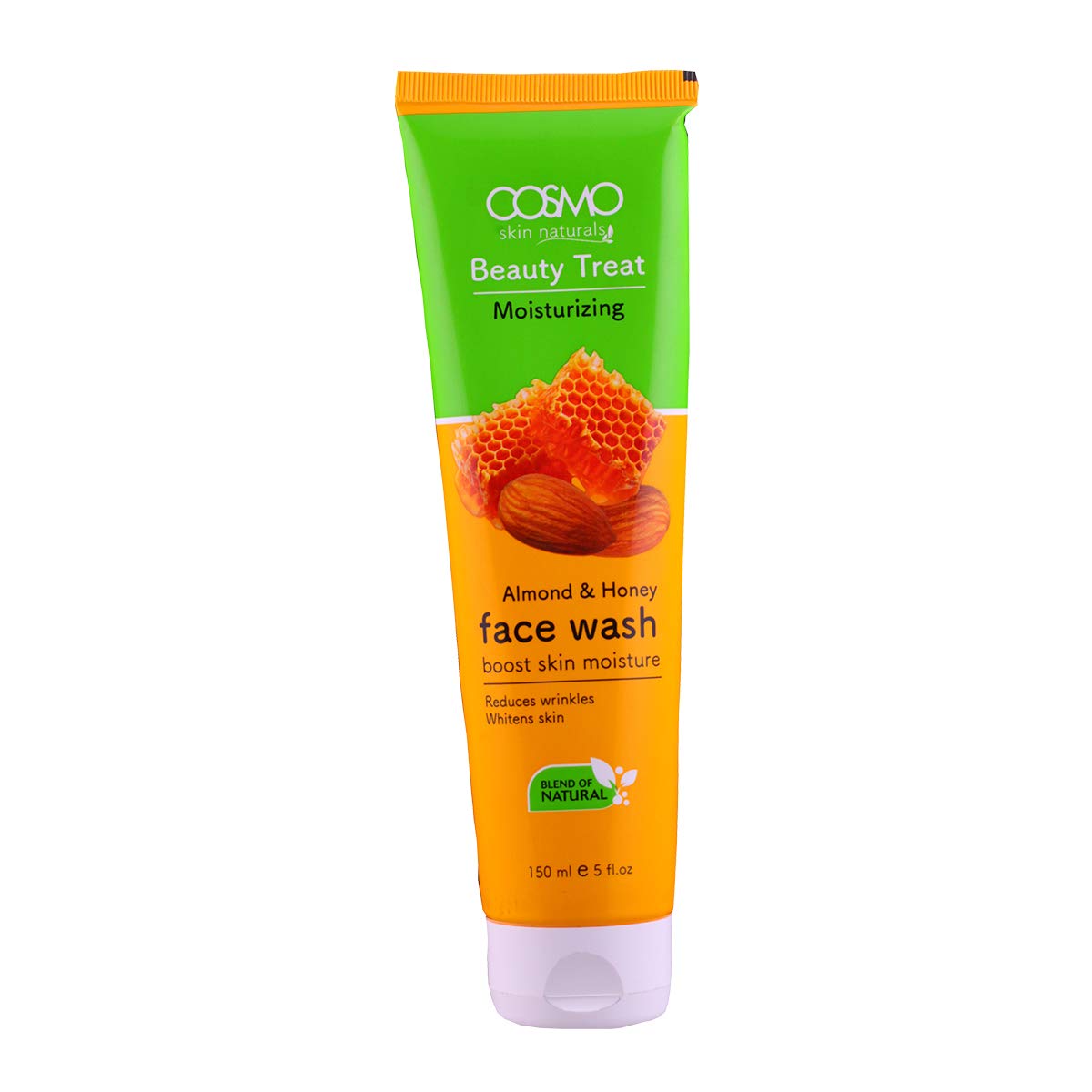 Cosmo Beauty Treat Moisturizing Almond & Honey Face Wash 150Ml | Boost Skin Moisture | Reduces Appearance Of Wrinkles | Whitens 