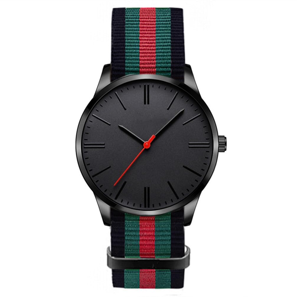 Fensir MenS Sports Watch  Simple Quartz Business Watch With Belt Strap, ScrewDown Crow