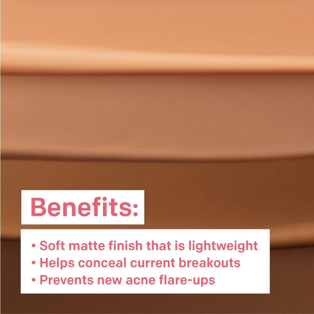 Almay Foundation, Acne Face Makeup with Salicylic Acid, Face Makeup with Skincare Ingredients, Matte Finish, Hypoallergenic, Cru