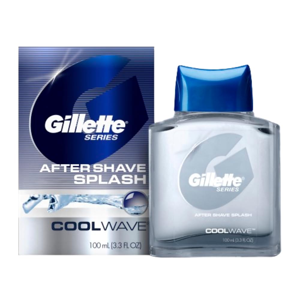 Gillette Series Cool Wave After Shave, Aftershave For Men, After Shave Cologne Men, 3.3 Fl Oz, 100 Ml, After Shave Lotion For Me