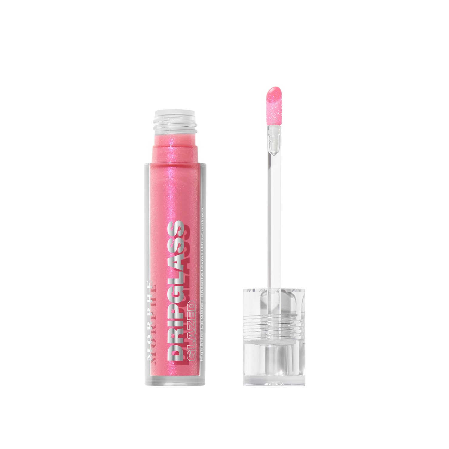 Morphe Dripglass High Shine Lip Gloss - Glazed, Semi-Sheer & Nourishing Lip Makeup - Buildable Formula Infused with Plant-Derive