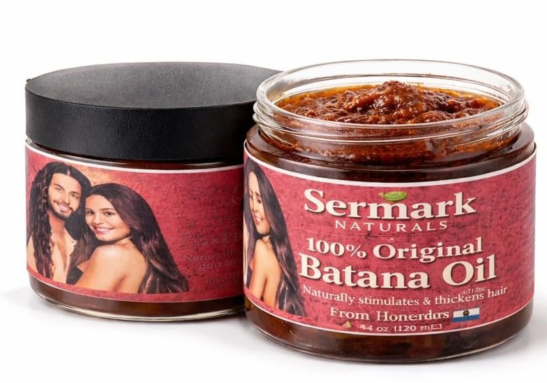 SermarkNaturals 100% Pure Batana Oil for Hair Growth & Skin Repair  Unrefined, ColdPressed Batana Oil from Honduras  Deep Moi