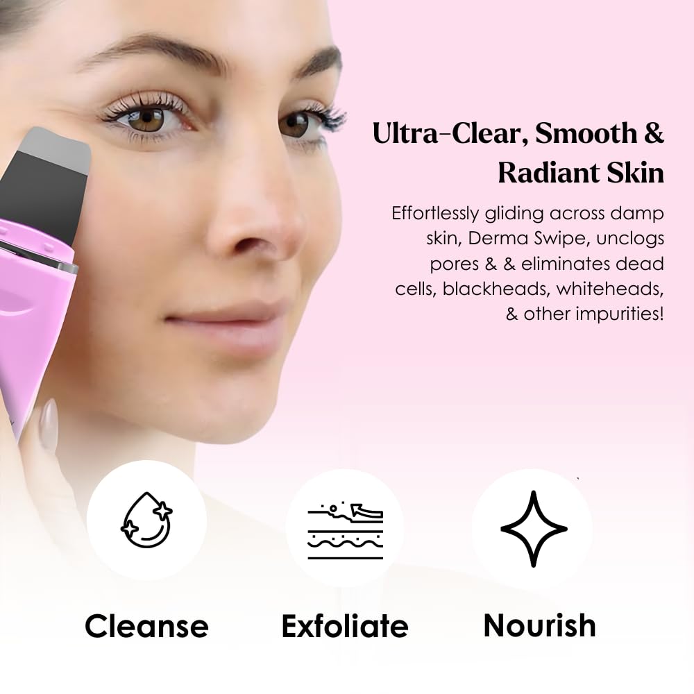Skin Scrubber Face Spatula (Set of 3) - Deep Cleansing Blackhead Remover with Facial Mist Sprayer & Extraction Toolkit - Ultraso