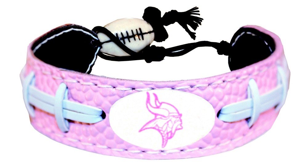 NFL Minnesota Vikings Pink Football Bracelet