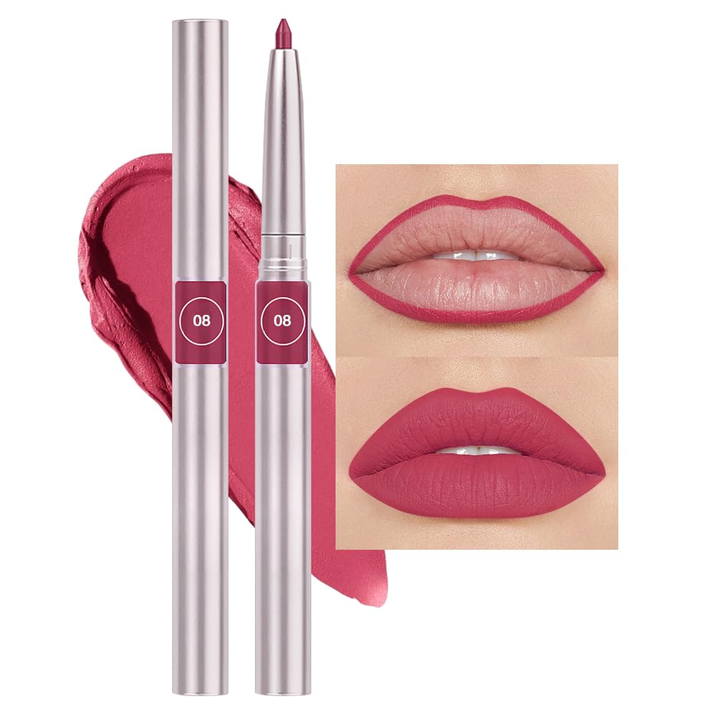 Retractable Lipliner Pencil Waterproof Makeup For Lip Liner And Eye Liner, Smooth And Creamy, Long Lasting Matte Finish, Vegan B
