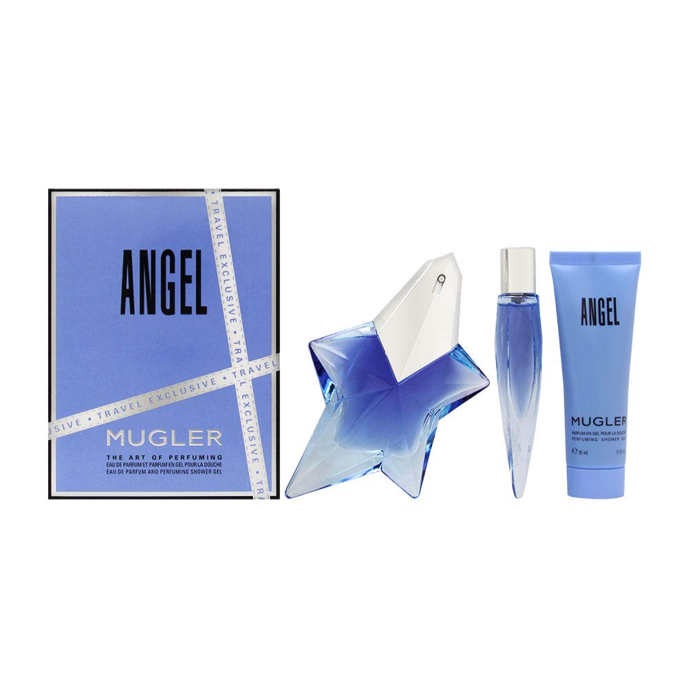 Thierry Mugler Angel By Thierry Mugler 3 Piece Gift Set - 1.7 Oz Eau De Parfum Spray, 0.3 Oz Eau De Parfum, 1.7 Oz Shower, Multi