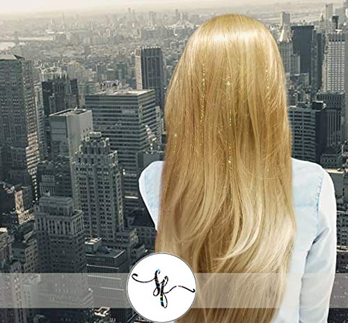 40'' Hair Tinsel 100 Strands (Sparkling Gold)